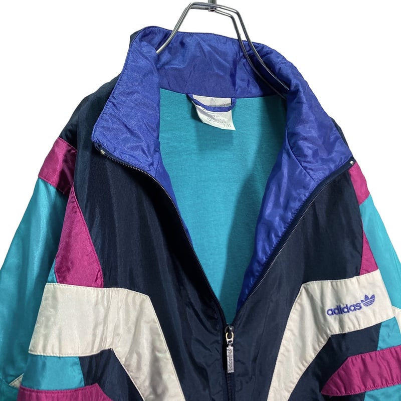 80s adidas zip-up multicolored nylon jacket | 無無 80s adidas zip-up multicolored nylon jacket | 無無