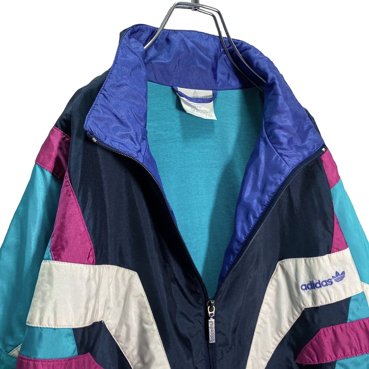 80s adidas zip-up multicolored nylon jacket | 無無
