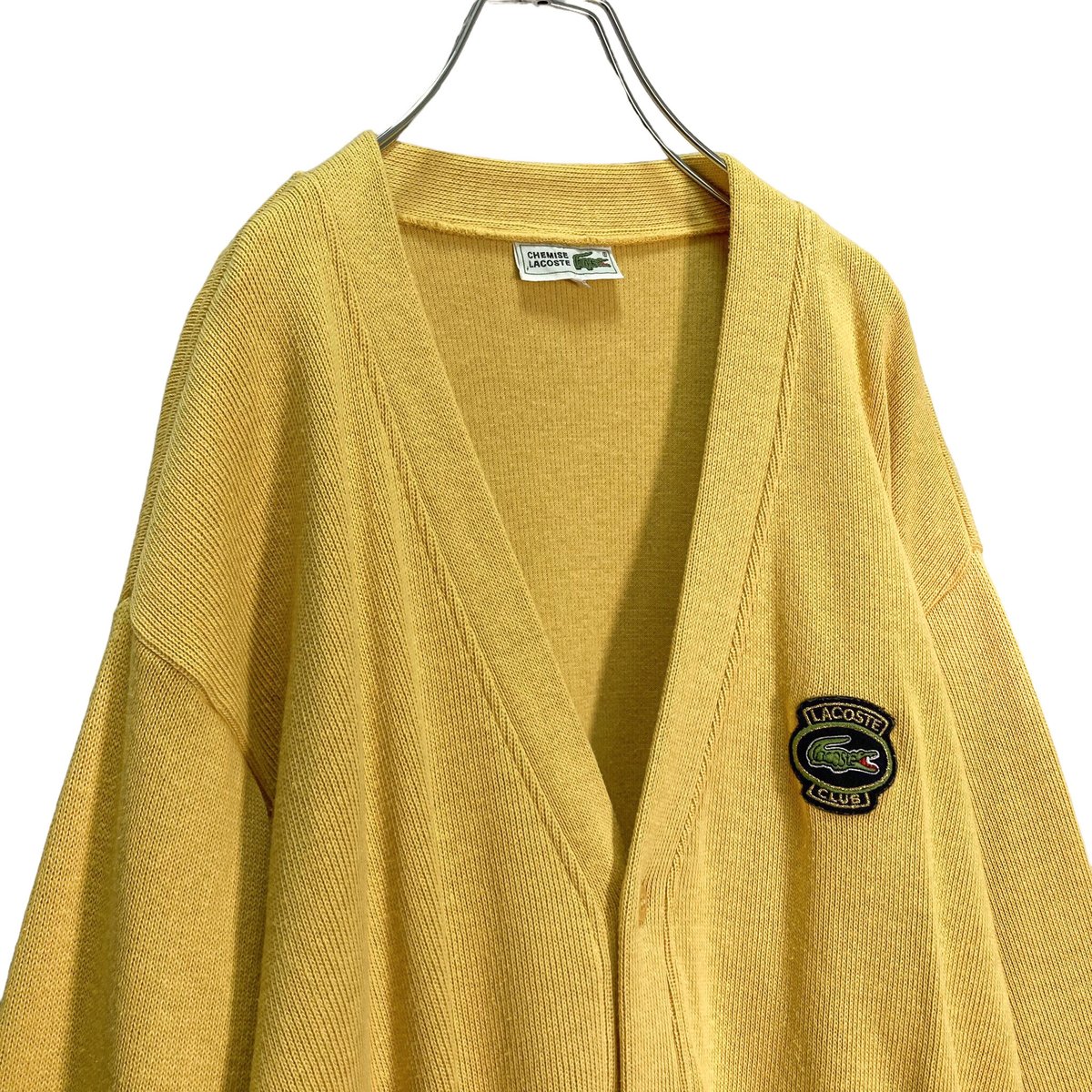 90s LACOSTE cotton design knit cardigan | 無無