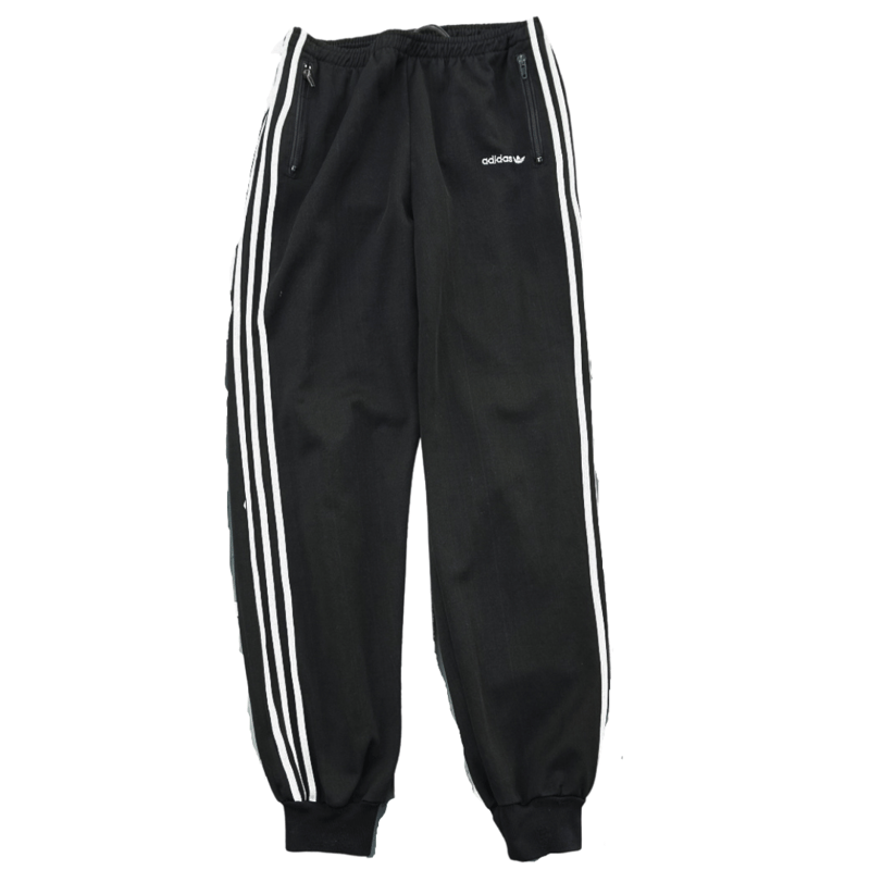 80s adidas side lined track pants BLK | 無無