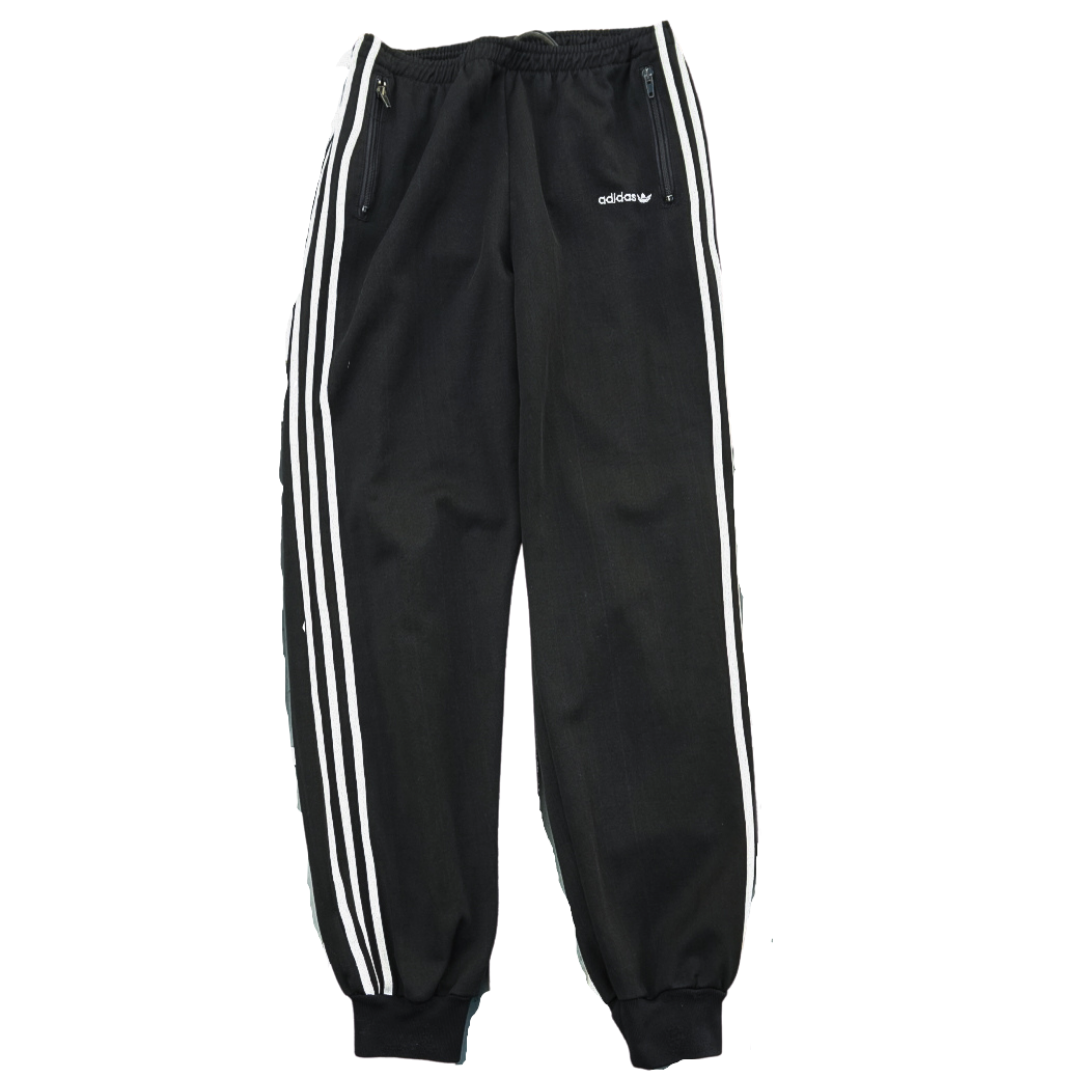 80s adidas side lined track pants BLK | 無無