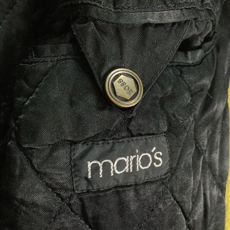 HUGO BOSS 54 ブルゾン　ジャンパー　キルティング　ジップアップ ヒューゴボス 黒 キルティング ジップアップ ジャンパー - メルカリ