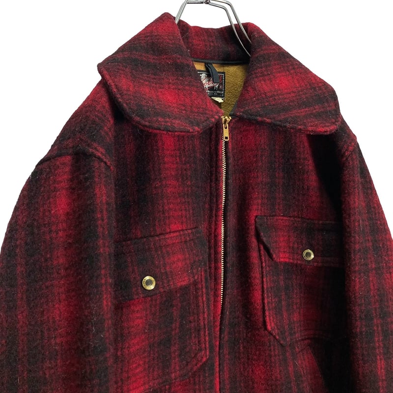 50s WOOLRICH Wool Hunting JKT ウールリッチ USA Woolrich Red Plaid Wool Hunting Jacket Style 505 Size 42