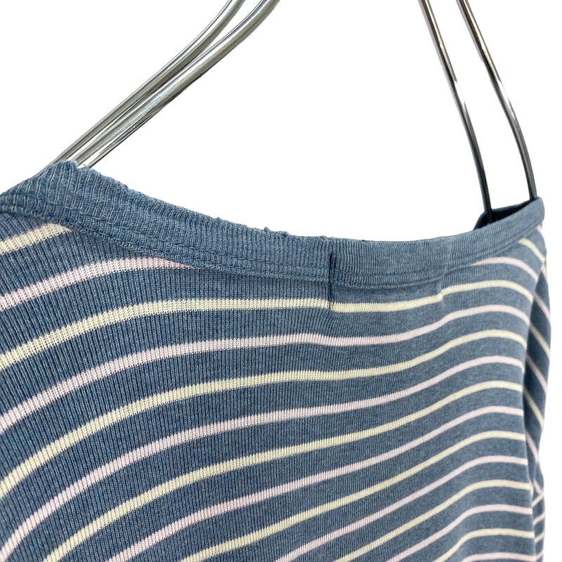 90s BANANA REPUBLIC L/S multicolored border Tee