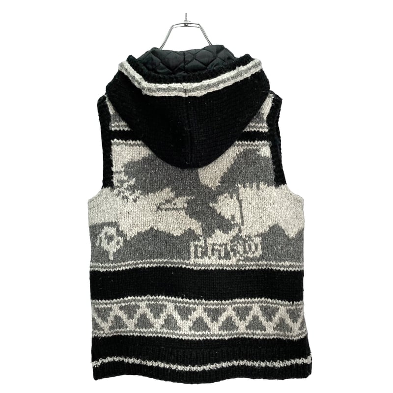 BACK BONE × Kanata フード付 カウチン 肉厚 ベスト KANATA × BACKBONE THE AUTHENTIC zip-up cowicha