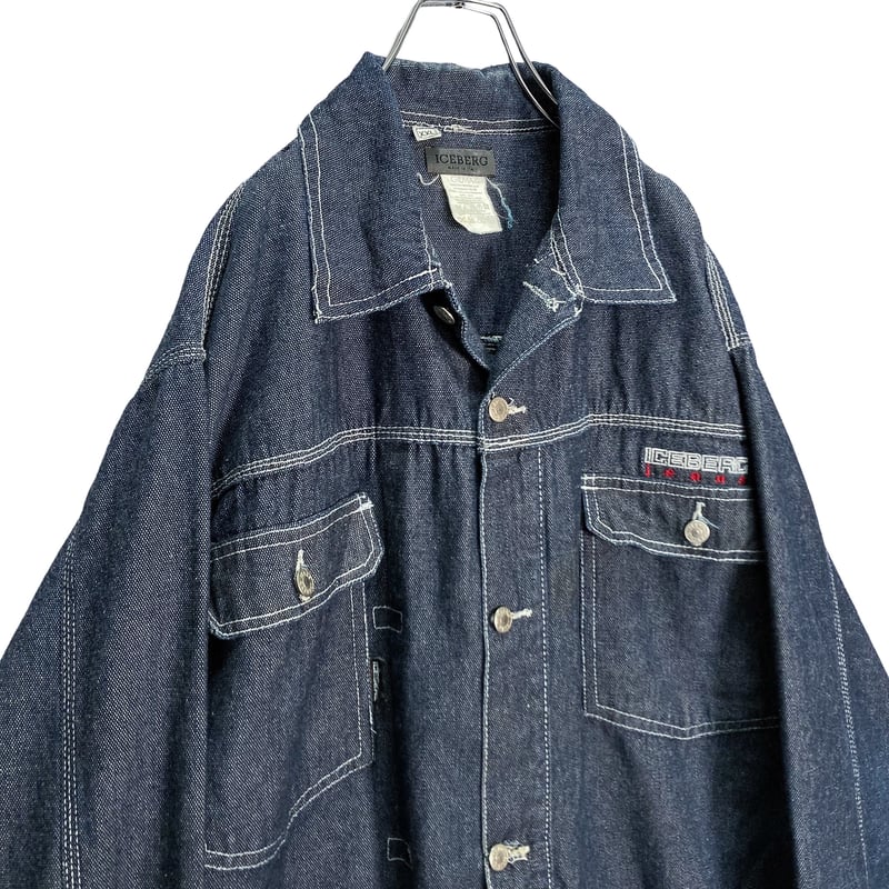 90s ICEBERG jeans Bigsized design denim jacket
