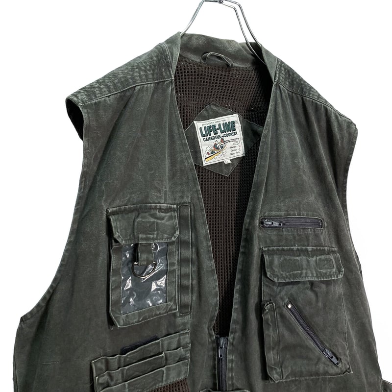 80-90s LIFE-LINE bigsized design fishing vest | 無無 80-90s LIFE-LINE bigsized design fishing vest | 無無