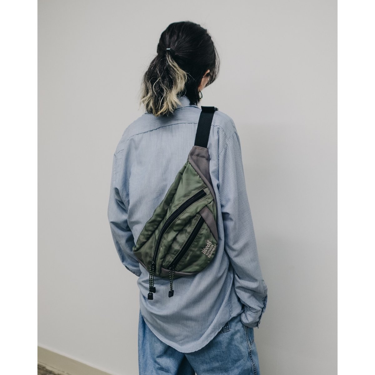90-00s Woods OUTDOOR EQUIPMENT bi-color shoulde
