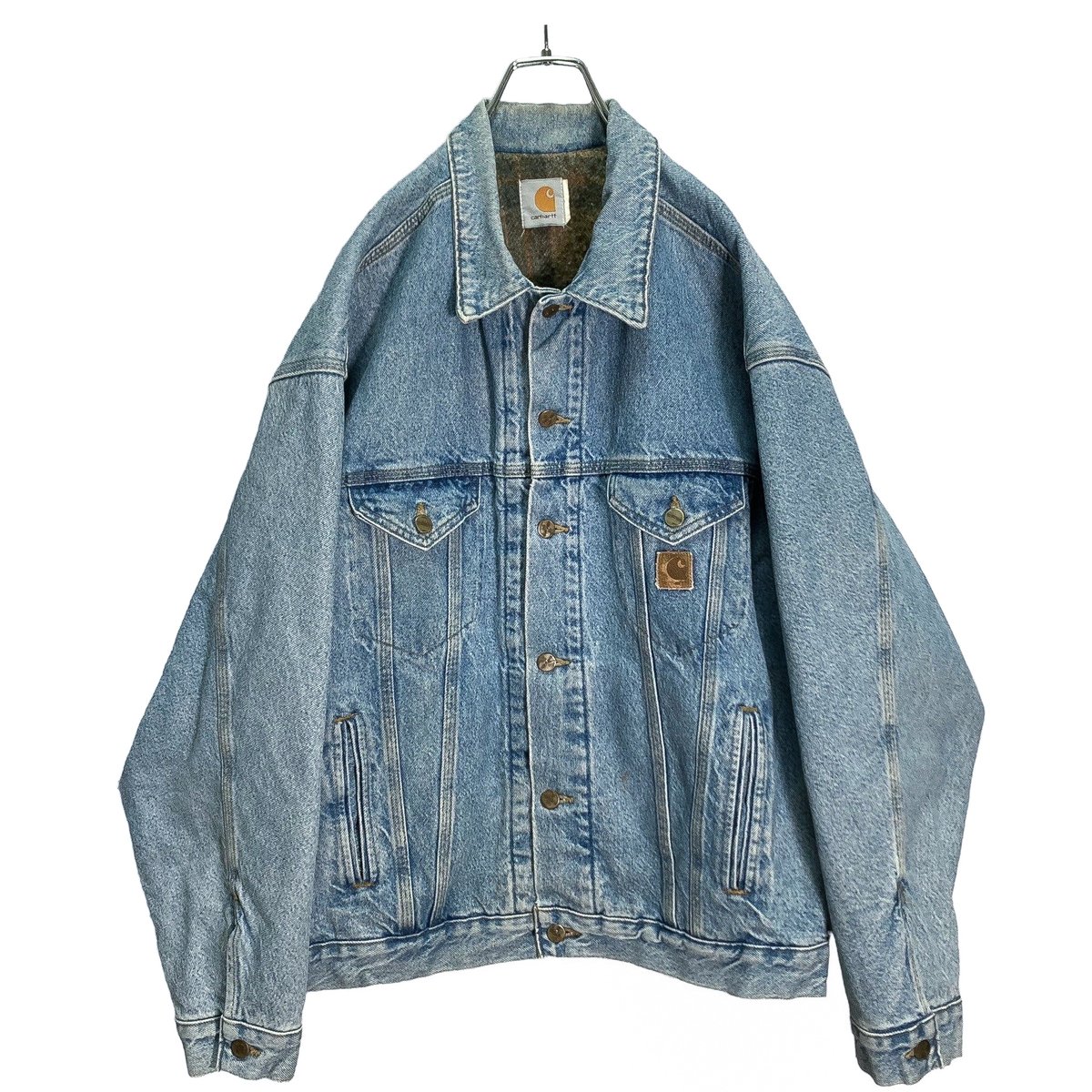 90s Carhartt blanket lined denim tracker jacket