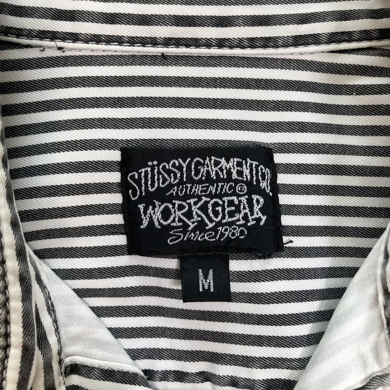 stussy ストゥーシー　work shirt バイクワークシャツ　Lサイズ STUSSY ステューシー シャツ 半袖 メンズ Full Zip Work(stussy