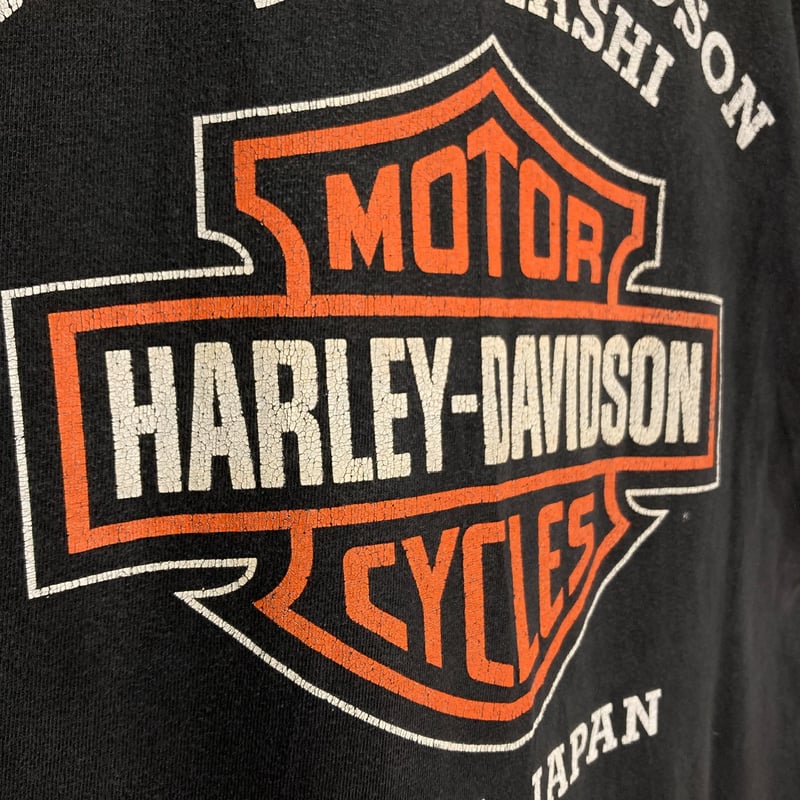 ハーレーダビッドソン 虎 Fire Flame L/S フェードTシャツ L Harley Davidson 1994 Tiger Flame Tee | Vintage High Line