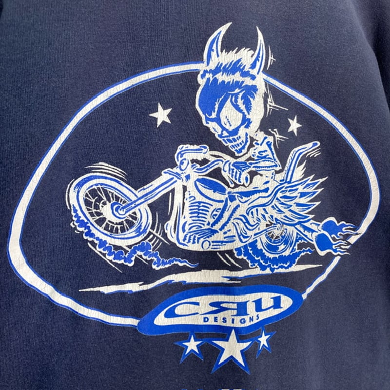 希少◎【USA製】90s CRU クルー　オールドサーフ　vintage USA製 90s VINTAGE SANTA CRUZ SURF SHOP 両面プリント 半袖 T