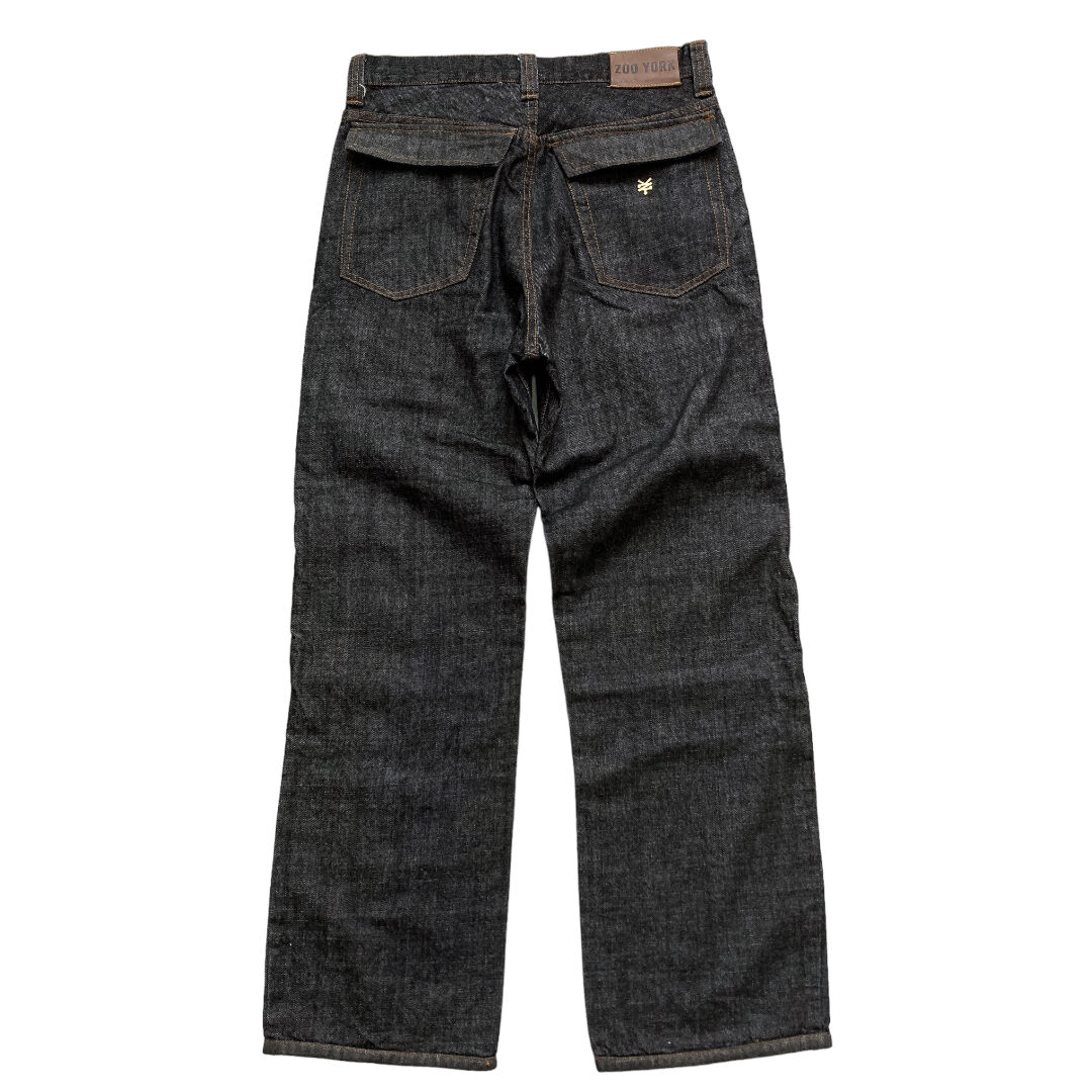 ZOO YORK 90-00s double knee black denim pants | 無無 ZOO YORK 90-00s double knee black denim pants | 無無