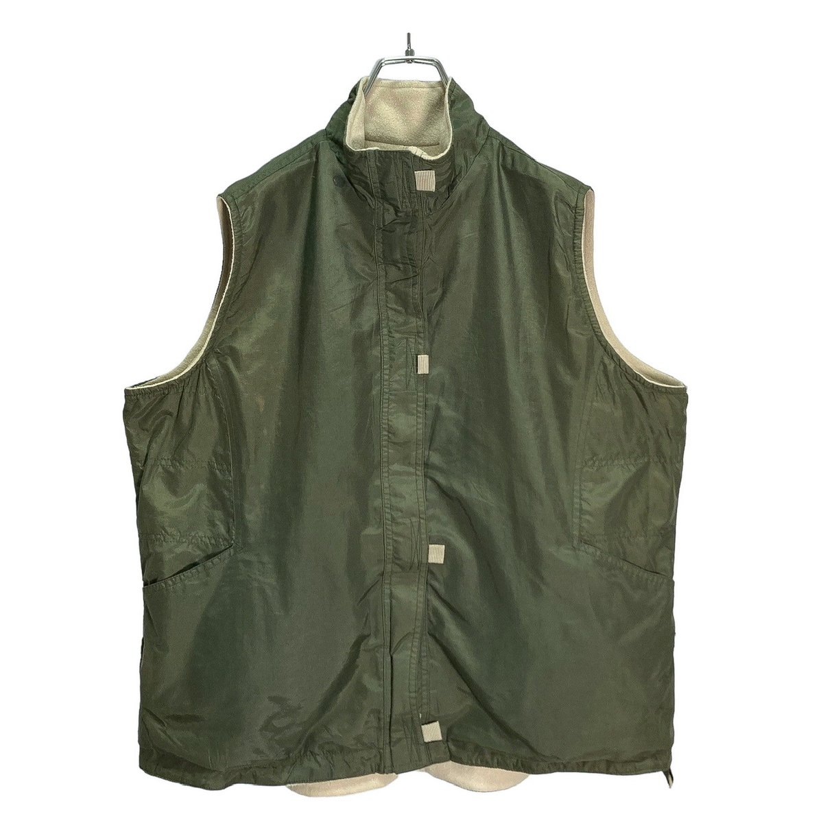 【ヴィンテージ】リバーシブル ベスト 総柄 ボタニカル レトロ ボタン 希少 90s ROUTE 66 zip-up reversible design vest | 無無