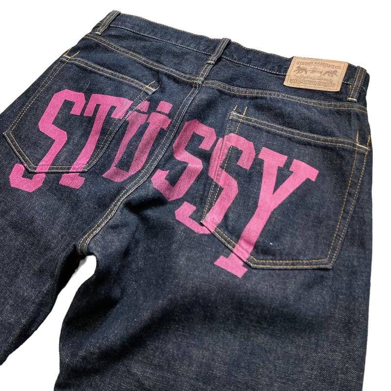 STUSSY ROUGH and RUGGED buck printed denim pant STUSSY ROUGH and RUGGED buck printed denim pant