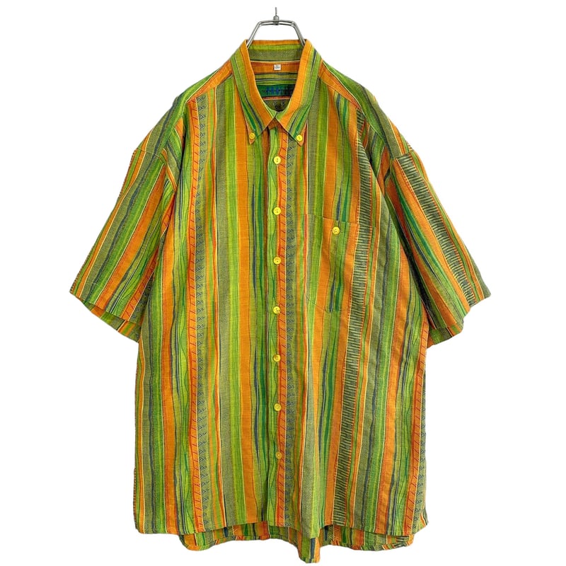90s DORNBUSCH PROFIL S/S multicolored stripe sh 90s DORNBUSCH PROFIL S/S multicolored stripe sh