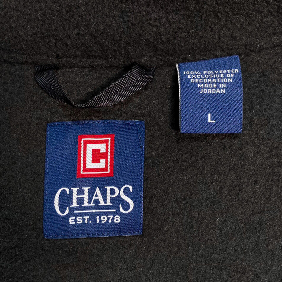 CHAPS 90-00s half zip black design fleece jacke