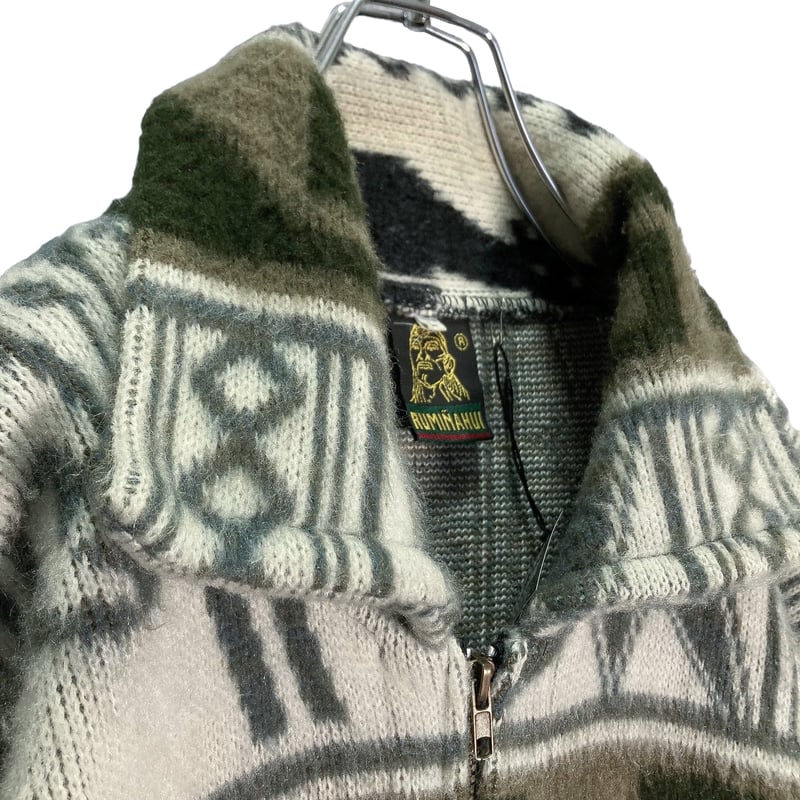 RUMINAHUI zip-up Ecuador wool knit jacket | 無無