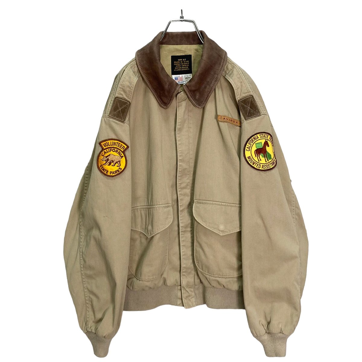 80s/90s/AVIREX】ハーフジップ コットン ジャケット たたし d915 80s/90s/AVIREX】ハーフジップ コットン ジャケット たたし d915
