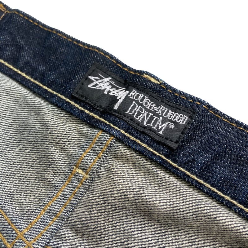 STUSSY ROUGH and RUGGED buck printed denim pant STUSSY ROUGH and RUGGED buck printed denim pant