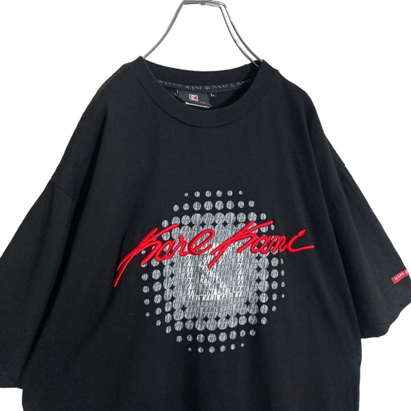 90s-00s KARL KANI JEANS刺繍ロゴゲームシャツY2KTシャツ KARL KANI JEANS カールカナイ ゲームシャツ メッシュ 90s