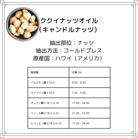 ククイナッツオイル　キャリアオイル　未精製