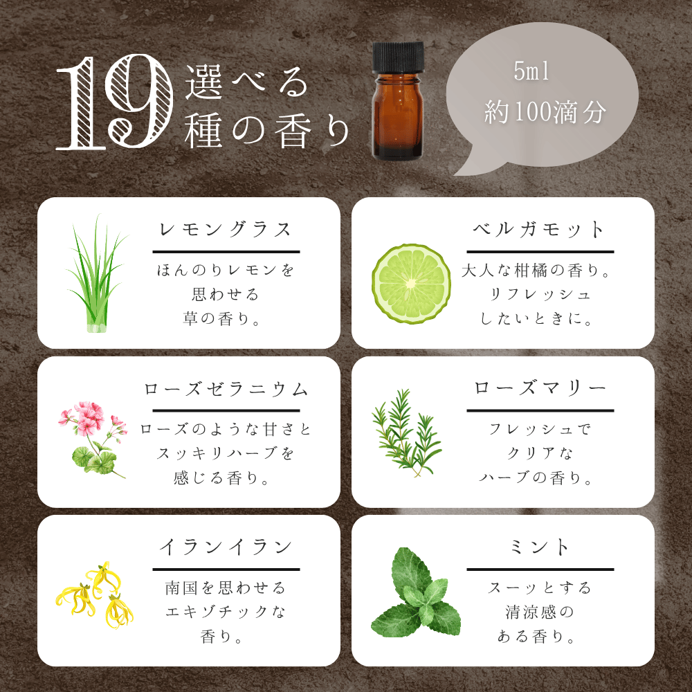 LCエアロブルーム】 クリップ式 容器のみ/天然精油付き ウッド