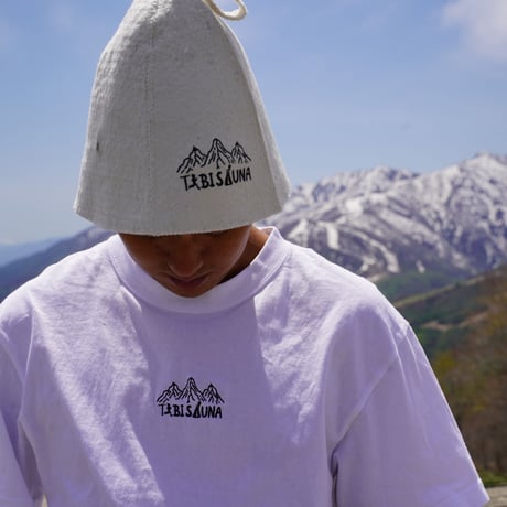 TABISAUNA-Logo Sauna Hat- white
