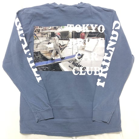 THE DRIVER L/S TEE <BLUE JEAN>