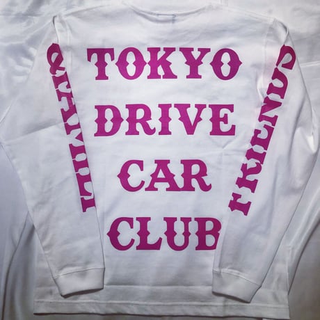 THE T.D.C.C. LOGO L/S TEE <WHITE/PINK>