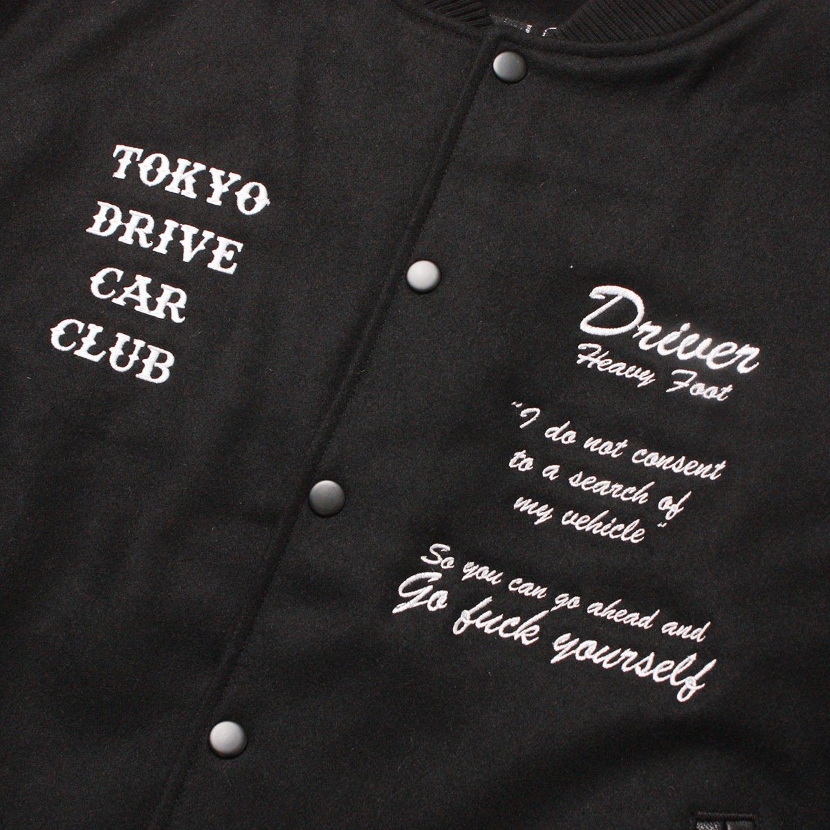 tokyo drive car club varsity jacket Lサイズ VARSITY JACKET, Black | TOKYODRIVE©︎ ONLINE STORE