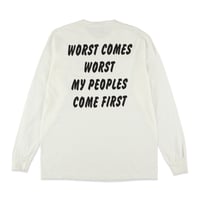 Worst comes, LONG SLEEVE TEE, White