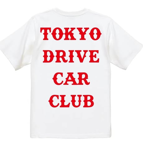 新品未開封 XL TokyoDriveCarClub Tee White Red