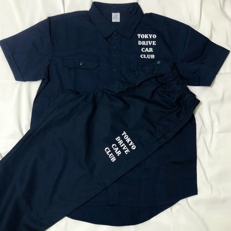 "BIG LOGO" WORK SHIRT/PANTS(NAVY)