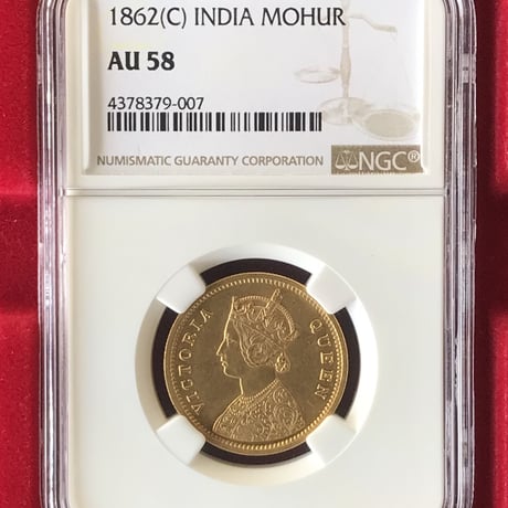 1892 英領インド 1ルピー銀貨 ゴシッククラウン ヴィクトリア AU58-