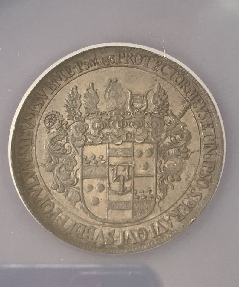 1661年 ドイツ ミュンスター 都市景観 1ターラー銀貨 大型スラブ AU 