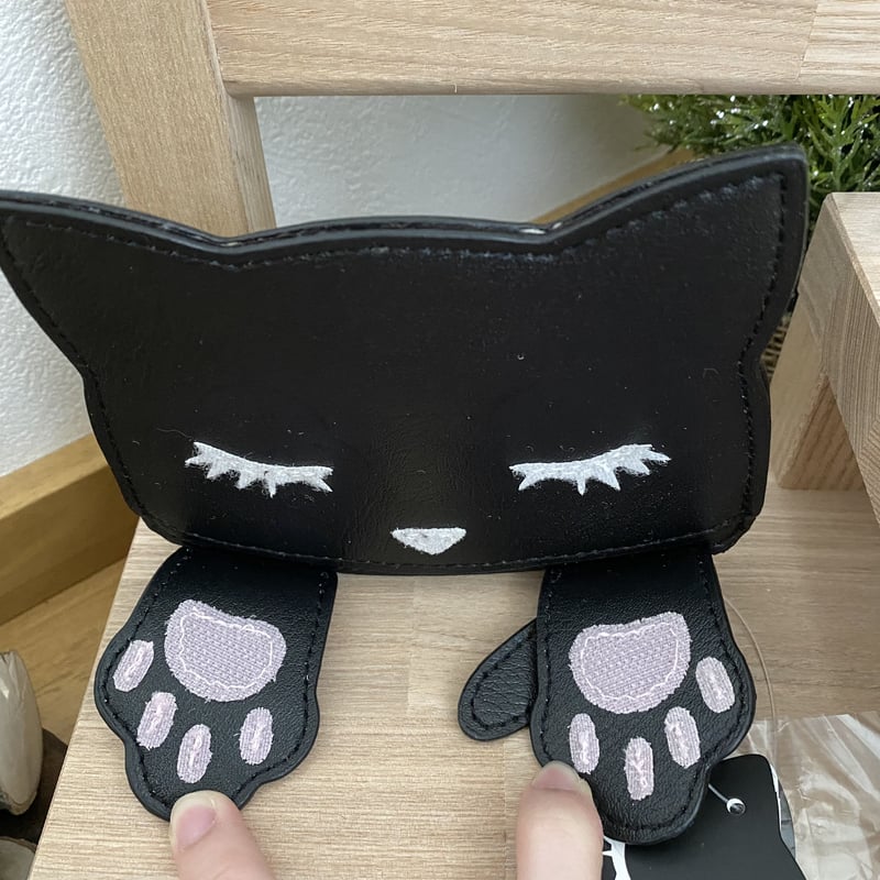 目隠し猫ちゃん小銭財布兼用パスケース | コトノ葉