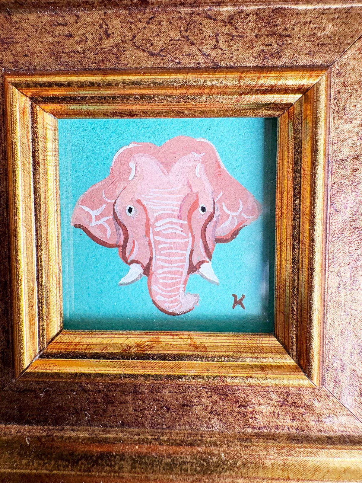 原画】小さな絵｜アジアゾウ | TAMANA SOKO