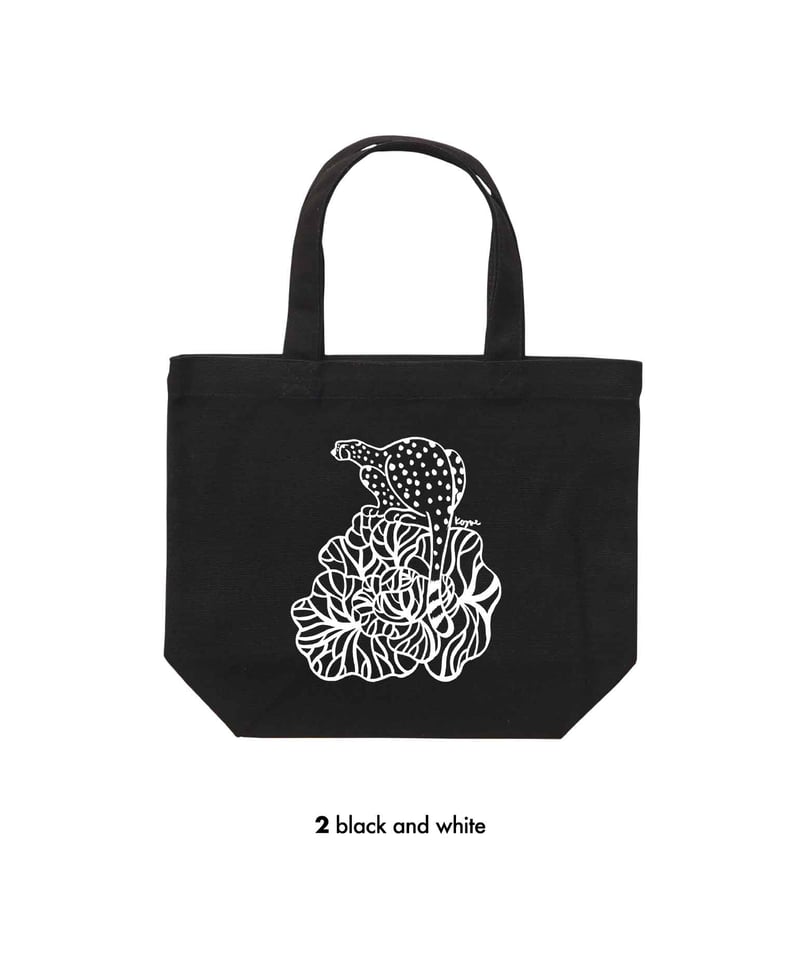 お弁当がすっぽり入るトートバック_cheetah&cabbage | TAMANA SOKO お弁当がすっぽり入るトートバック_cheetah&cabbage | TAMANA SOKO