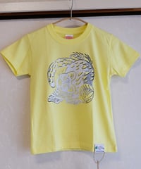 【一点もの】イリオモテヤマネコ｜キッズTシャツ5.6oz［ライトイエロー／110cm］