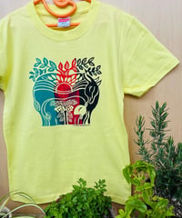 一点もの_kidsT-shirt_牛の親子_ﾗｲﾄｲｴﾛｰ