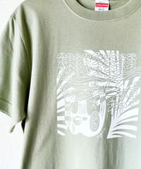 ビックシルエットT-shirt_unisex_なまけもの_ｾｰｼﾞｸﾞﾘｰﾝ