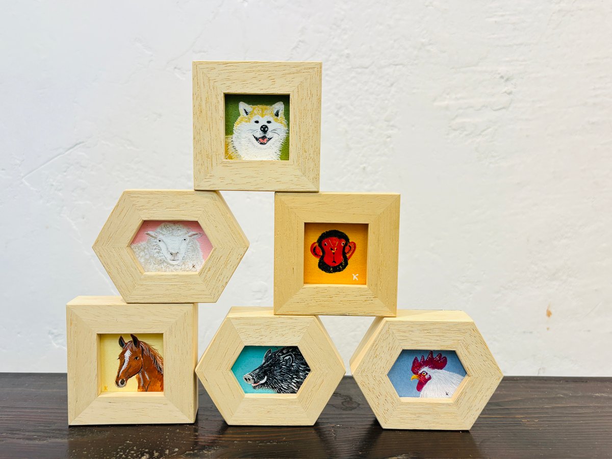 小さな絵画 小さな絵_「戌」 | TAMANA SOKO