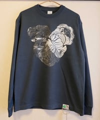 【一点もの】cabbage｜オーガニックコットン8.8ozロングTシャツ［ミッドナイトブルー／M］