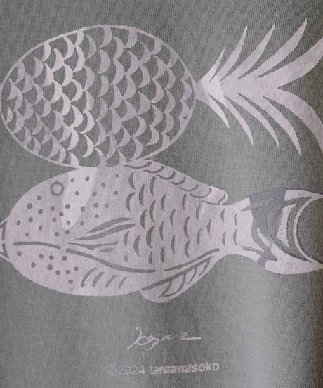【一点もの】パインチャー｜5.6ozロングTシャツ［スモーキーグリーン／M］