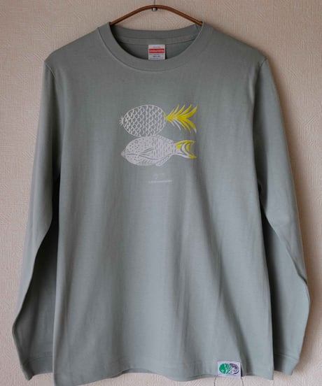 【一点もの】パインチャー｜5.6ozロングTシャツ［スモーキーグリーン／XS］