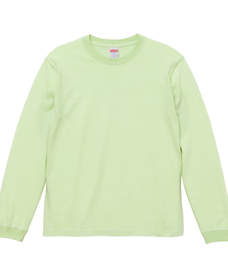 【一点もの】cabbage family｜5.6ozロングTシャツ［ライムグリーン／Ｌ］