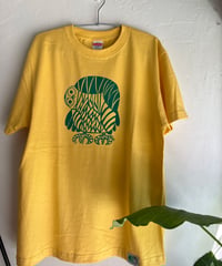T-shirt_unisex_リュウキュウコノハズク_ﾊﾞﾅﾅｲｴﾛｰ