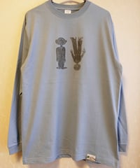 【一点もの】cabbage family｜5.6ozロングTシャツ［アシッドブルー／Ｌ］