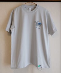 一点もの_6.2ozT-shirt_山羊_ﾌﾛｽﾄﾌﾞﾙｰ_M